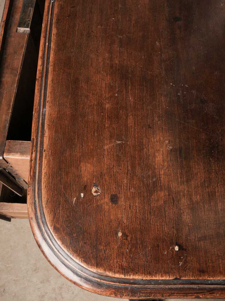 Vintage French walnut daisy handle commode