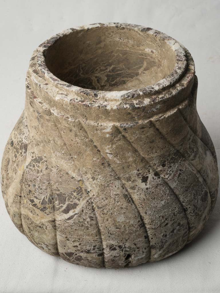 Weathered Marble Roof Channel Artifact