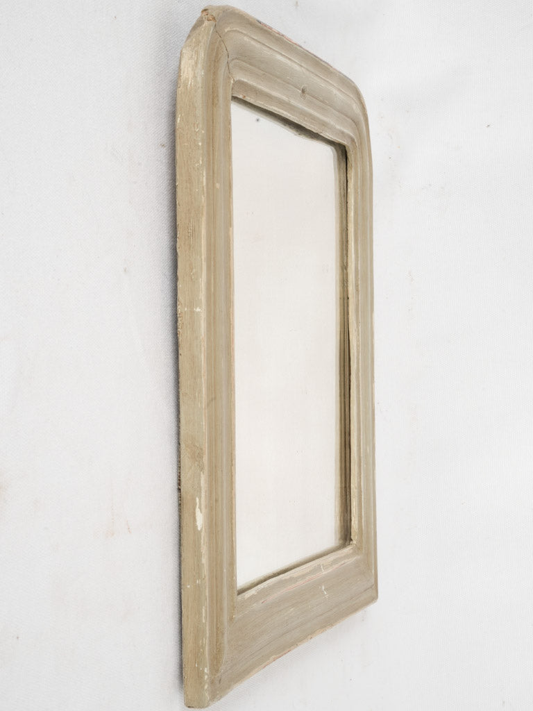 Refined silver finish French accent mirror