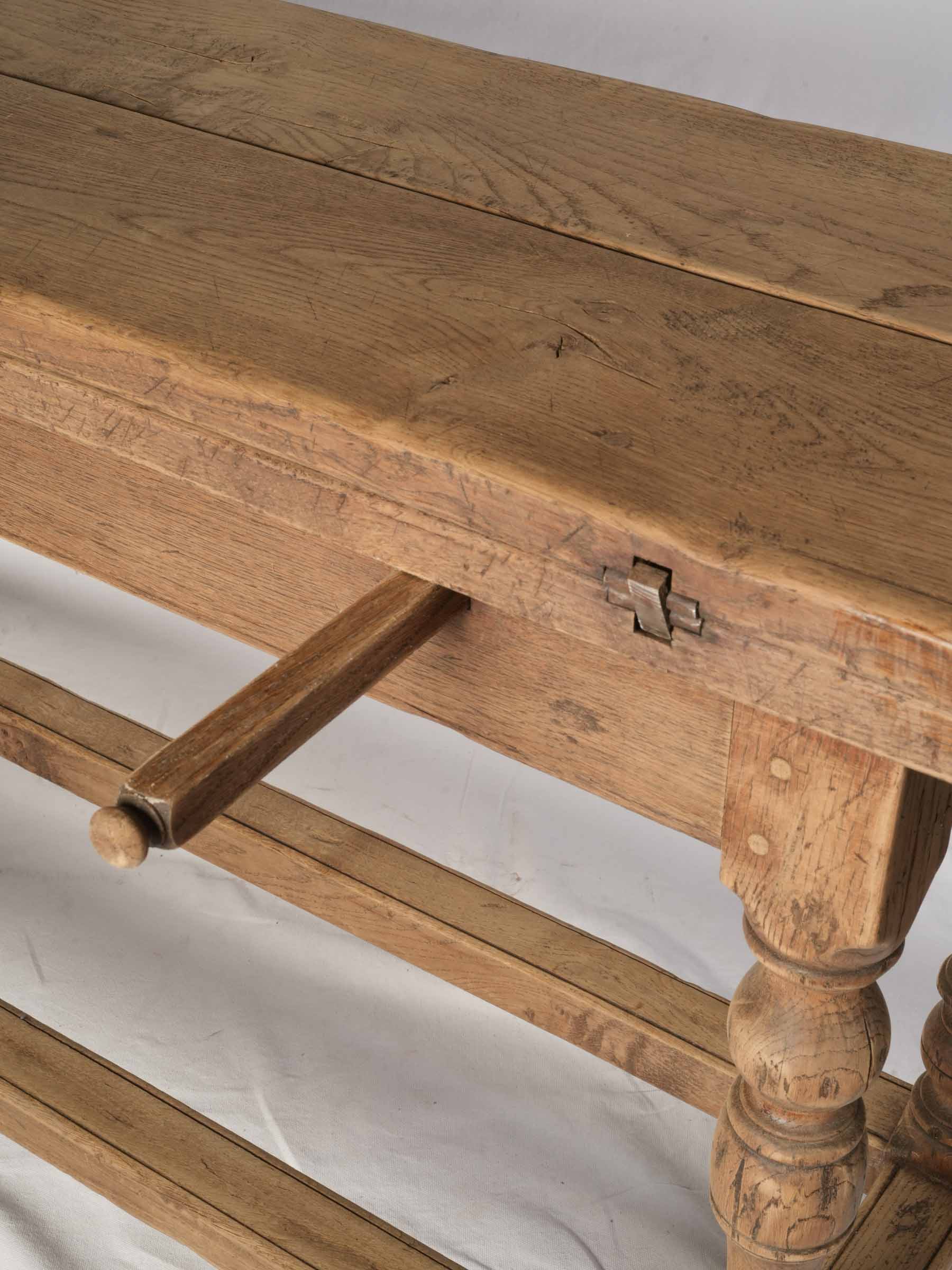 French Rustic Louis XIII Style Folding Dining Table in Oak, Late 19th Century - 70¾"