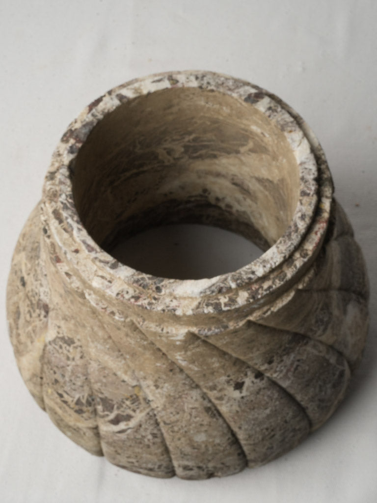 Elegant Marble Spiral-Fluted Ornament