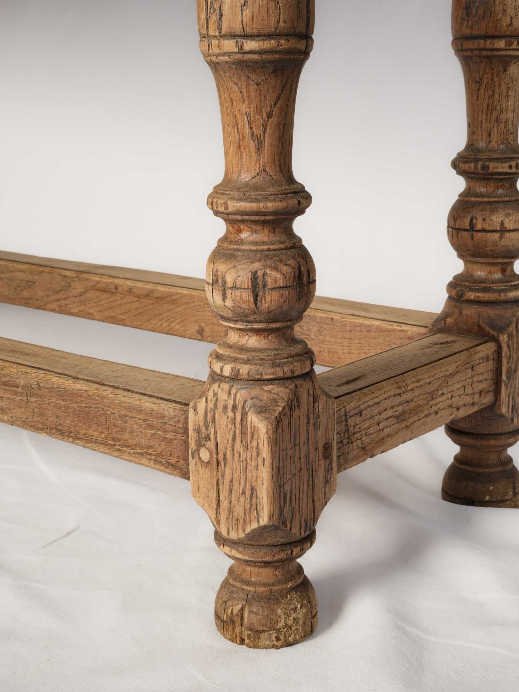French Rustic Louis XIII Style Folding Dining Table in Oak, Late 19th Century - 70¾"