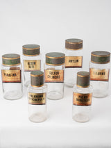 7 antique French apothecary jars