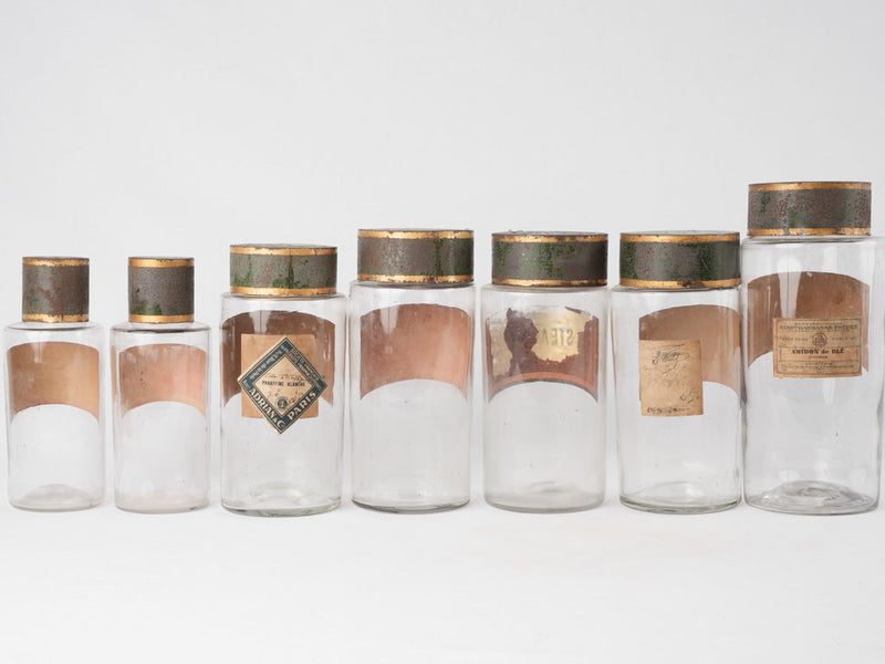 Authentic decorative glass storage jars
