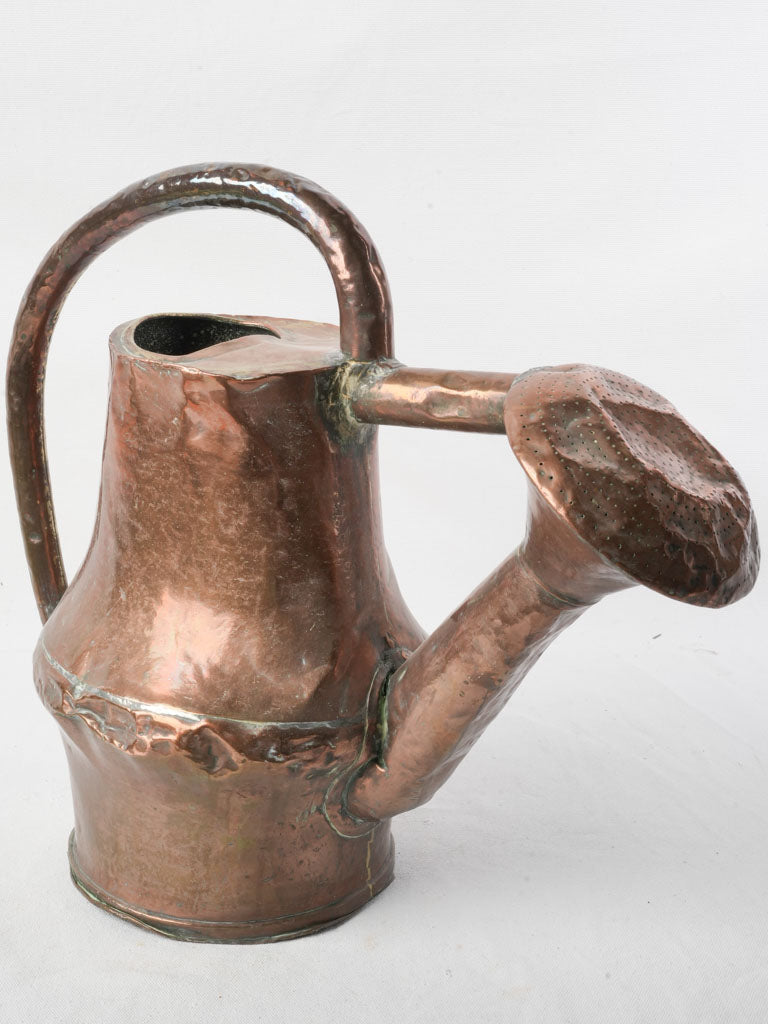 Late 18th Hand-Hammered Copper Watering Can - 17"