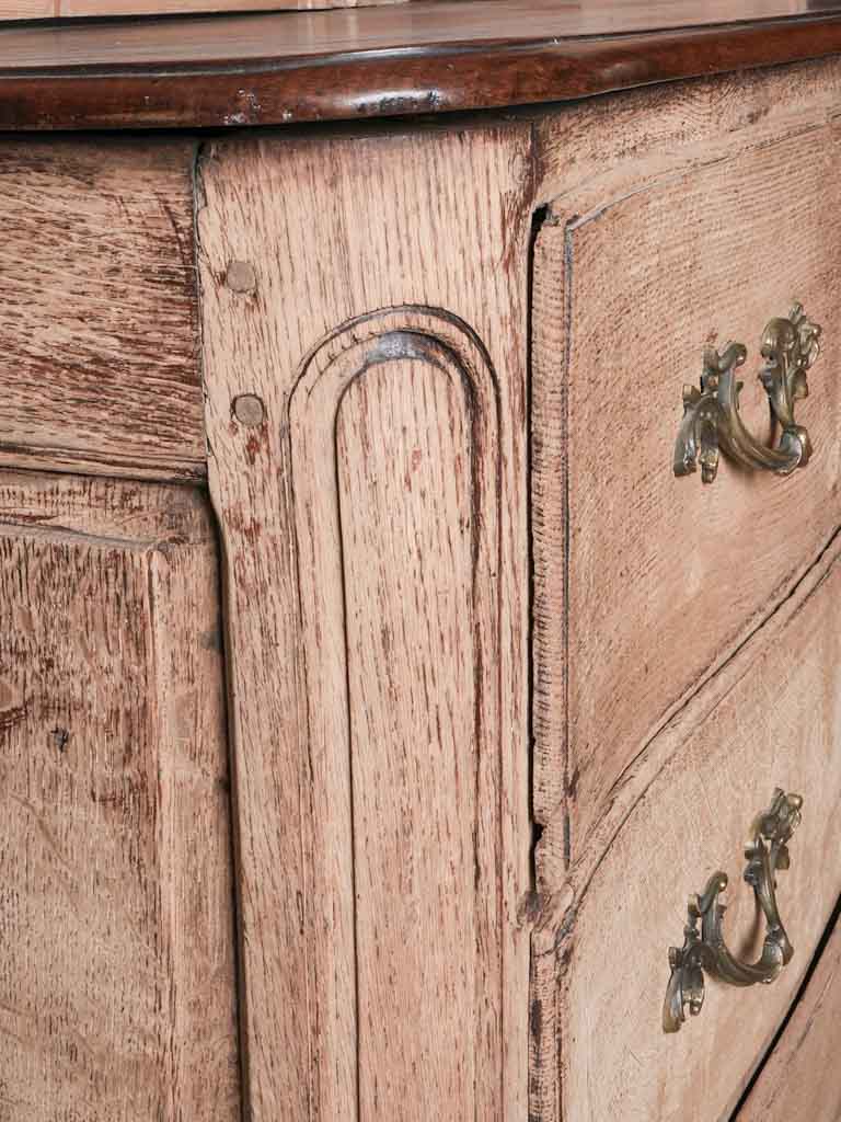 Rustic antique oak bedroom chest