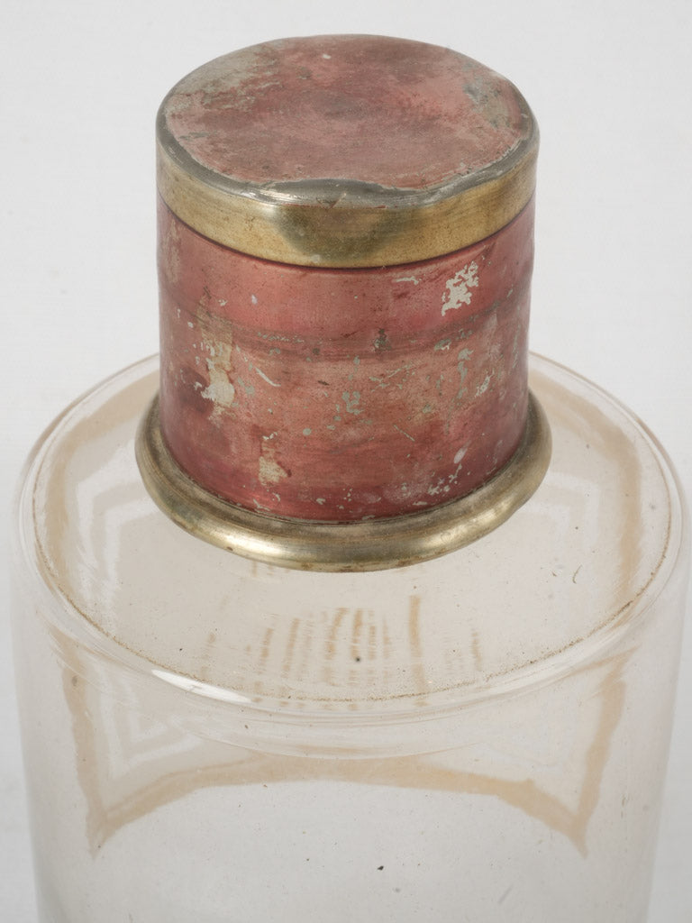 Elegant gold-finished apothecary collectible jar