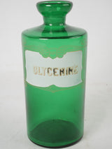 Antique green apothecary jar French