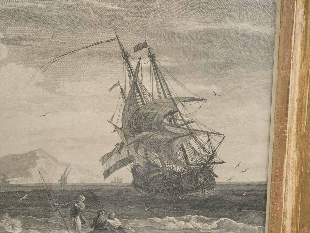 Departure for Fishing –  Engraving after Claude Joseph Vernet - 18" x 24½"