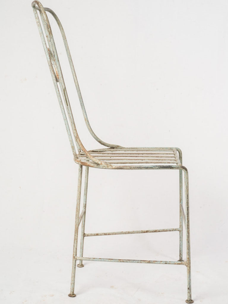 Retro slatted iron seat chairs  