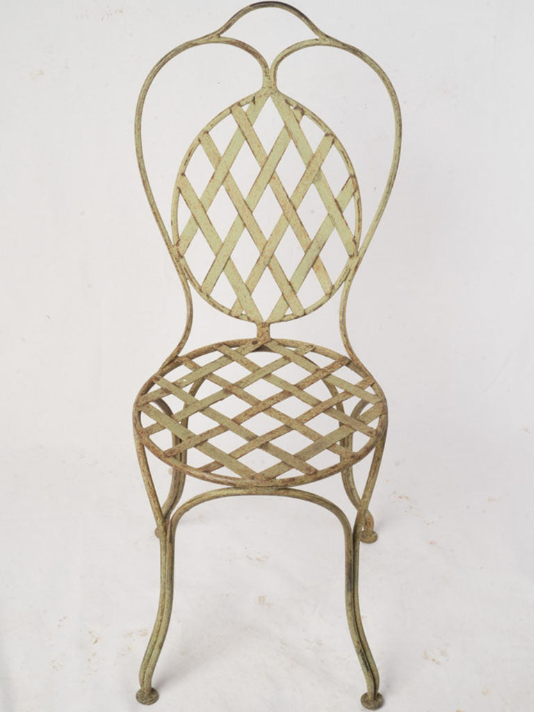 Artisan-crafted interlaced metal chairs  