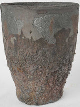 Antique heat-patinated smelting crucibles