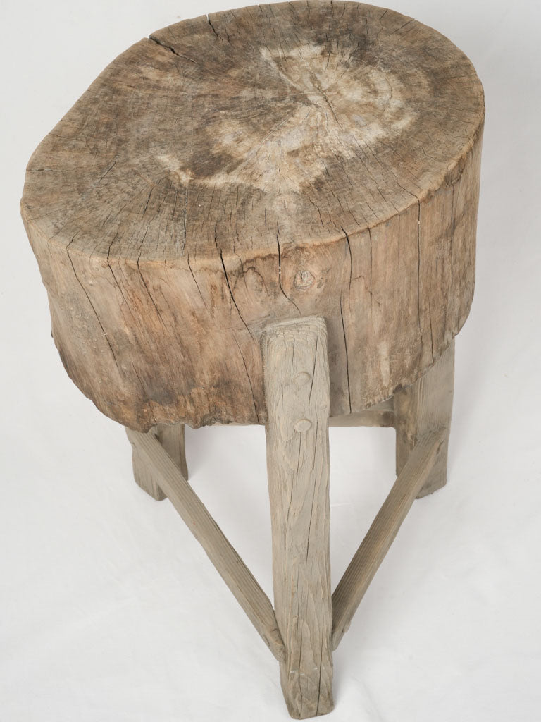 Antique natural driftwood accent table
