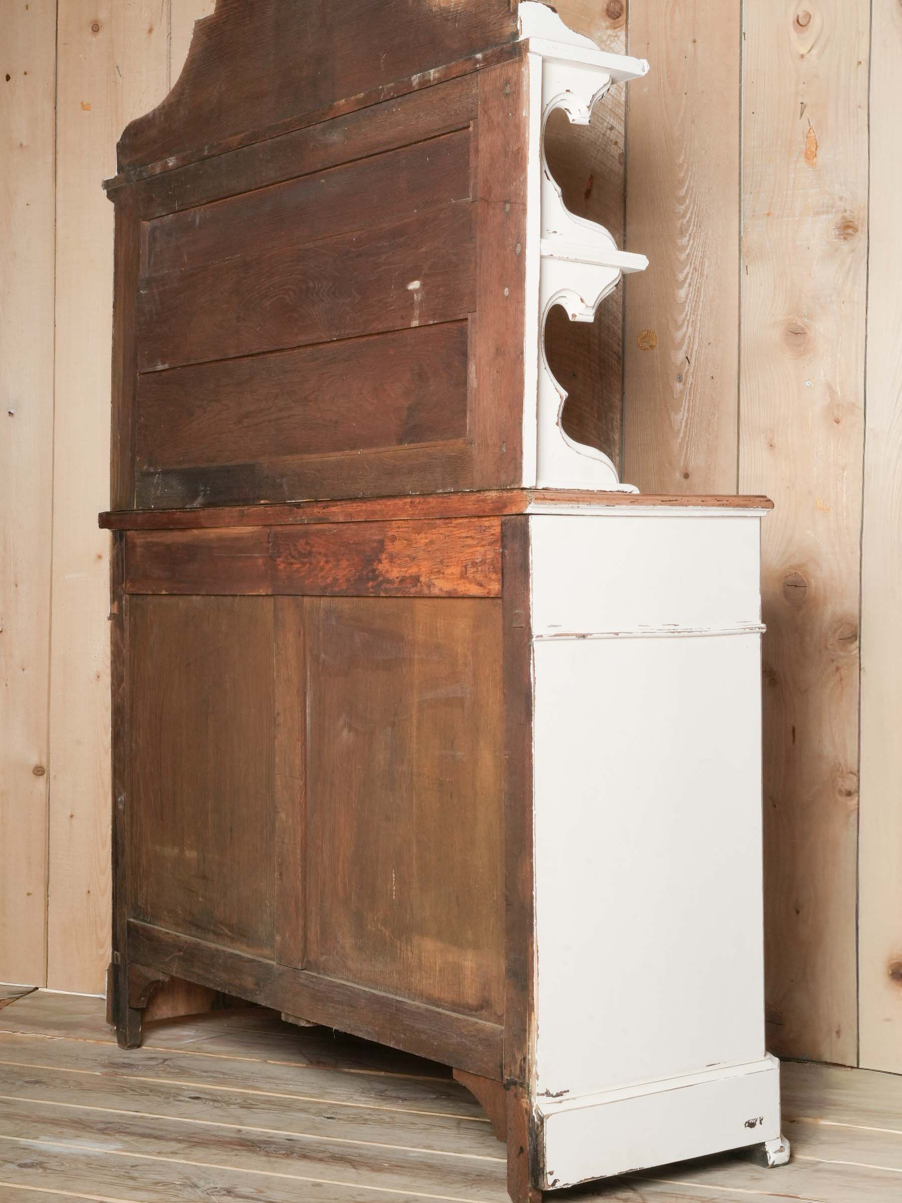 French Saint-Hubert Buffet w/ Distressed Cream Finish, Early 20th Century - 78" x 51½"