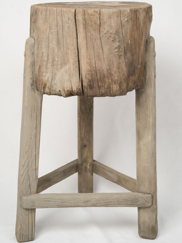Reclaimed driftwood lamp pedestal stand