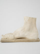 Aged, French sculptural plaster foot