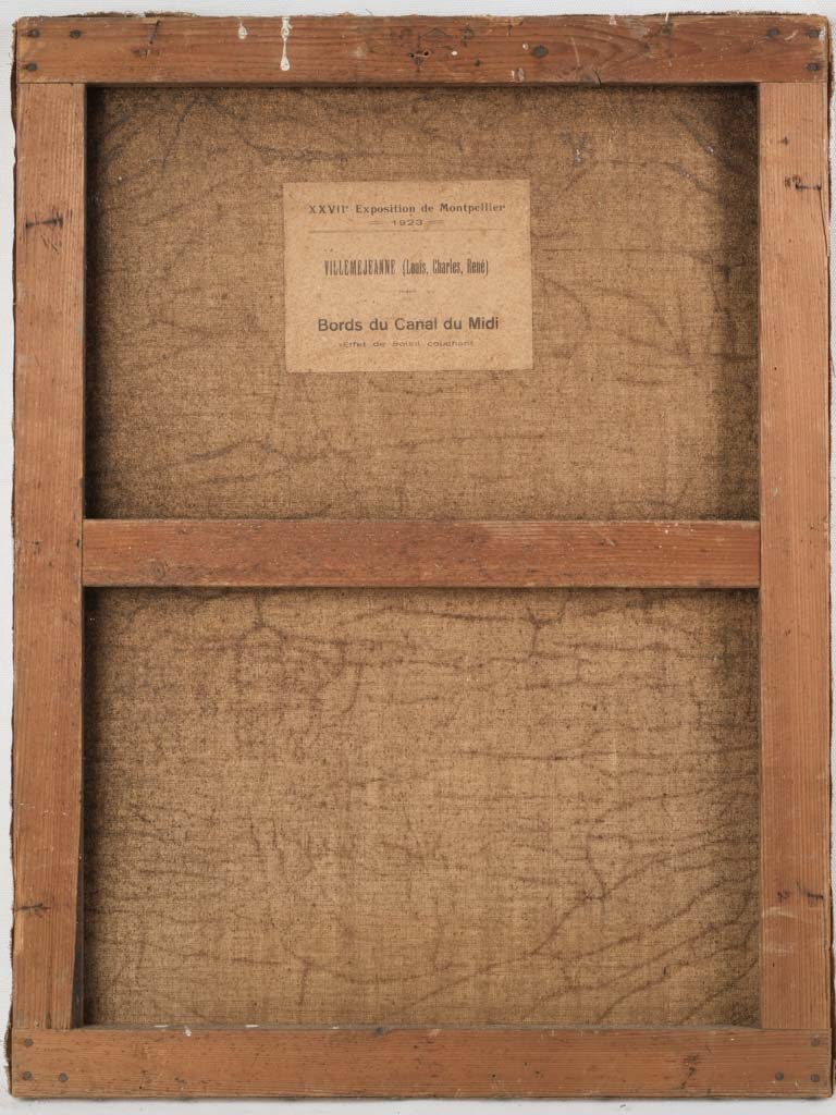 Quietly geometric bare tree painting.