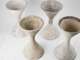 Set of 4 Willy Guhl Diabolo hourglass diabolo planters - 25¼"
