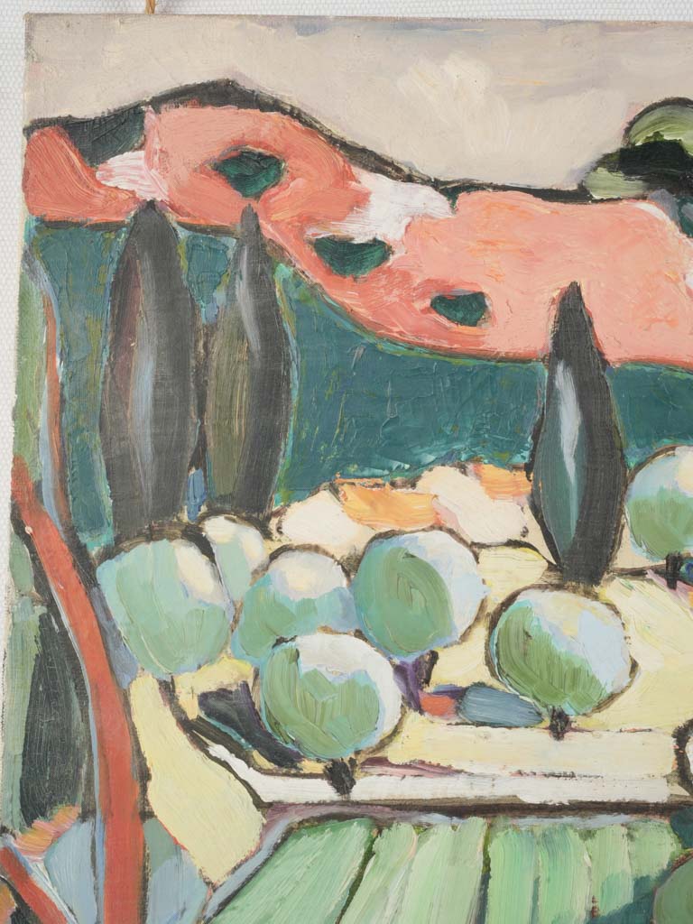 Bold graphic country scene