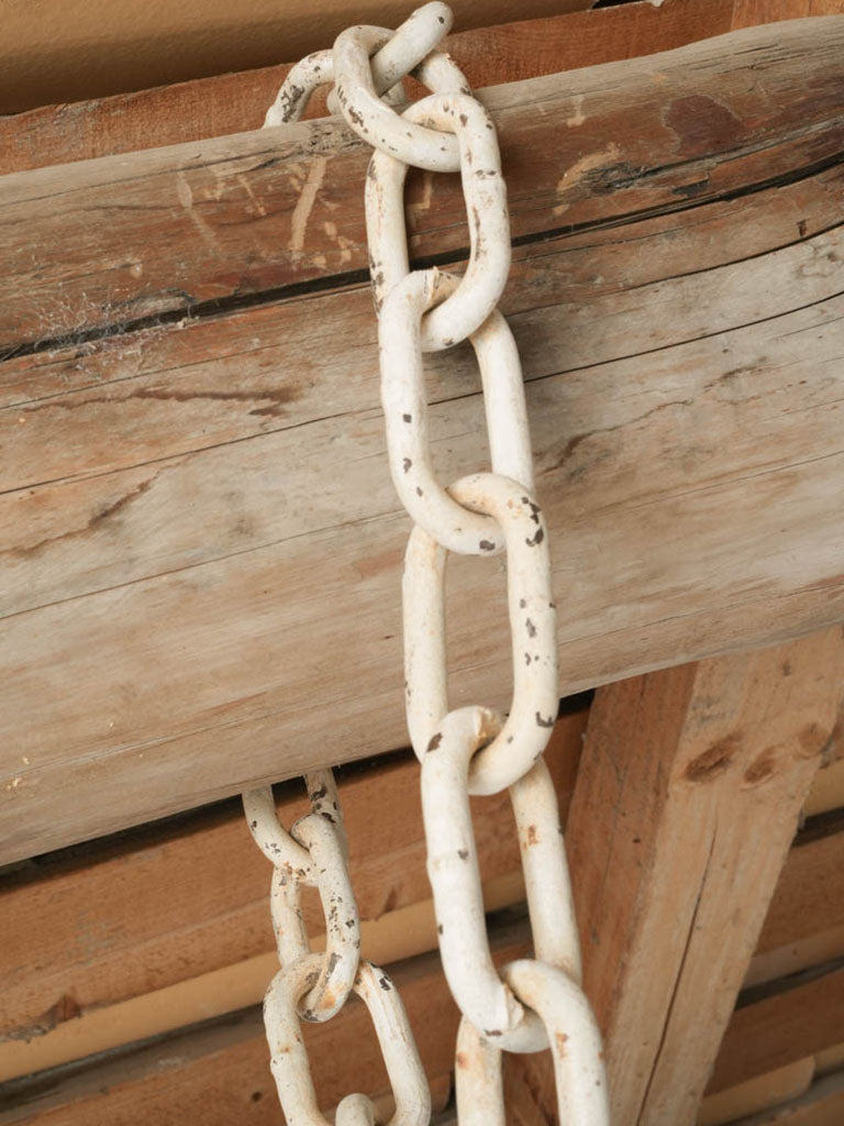 Mid-20th-Century White-Painted Wrought Iron Chandelier w/ 12 Lights - 37½"