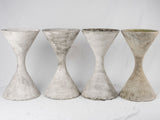Set of 4 Willy Guhl Diabolo hourglass diabolo planters - 25¼"