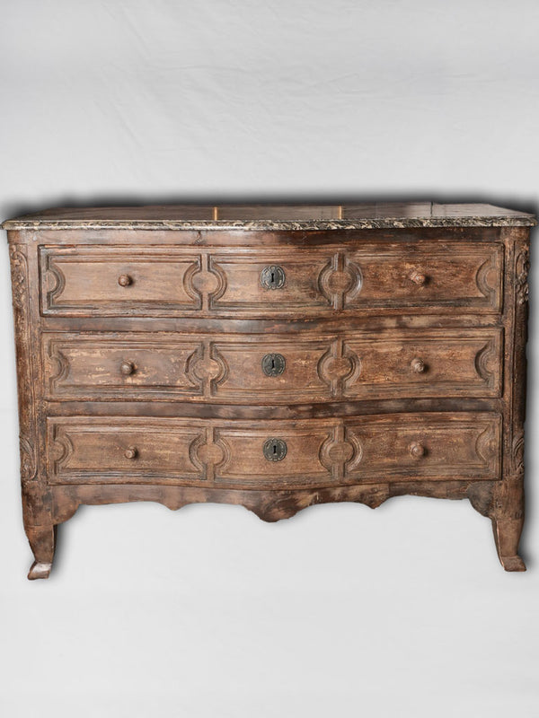 Elegant Louis XV walnut commode drawer
