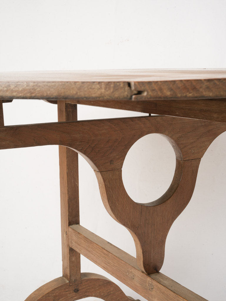 Early 20th-Century French Oak Winegrower’s Tilt-Top Table - 27¼" x 39½"