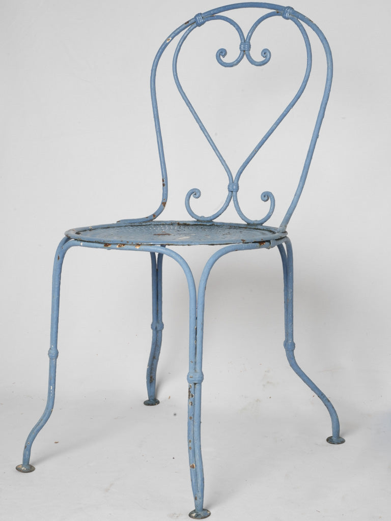 Vintage French blue garden chairs
