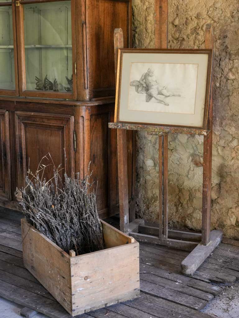 Framed Graphite Drawing of Socrates Late 19th or Early 20th Century - 20¾" x 16½"