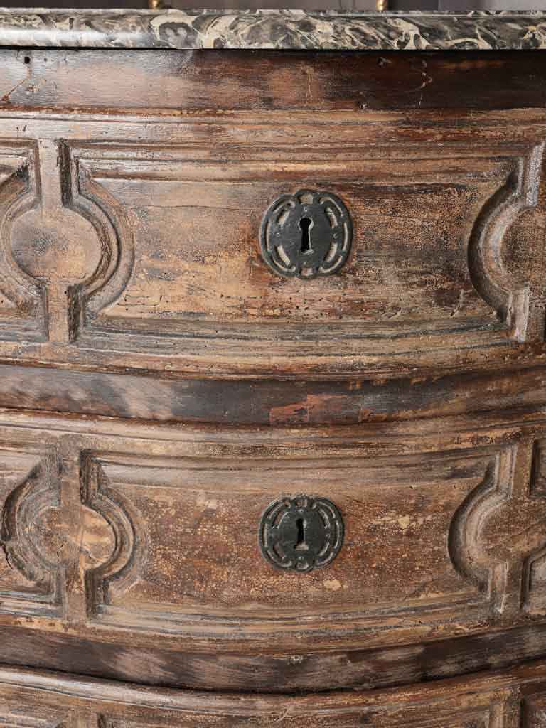 Exquisite Louis XV marble top commode