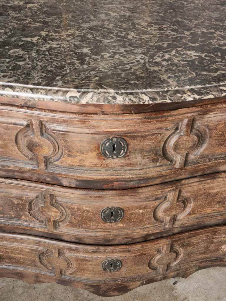Stylish antique French walnut commode