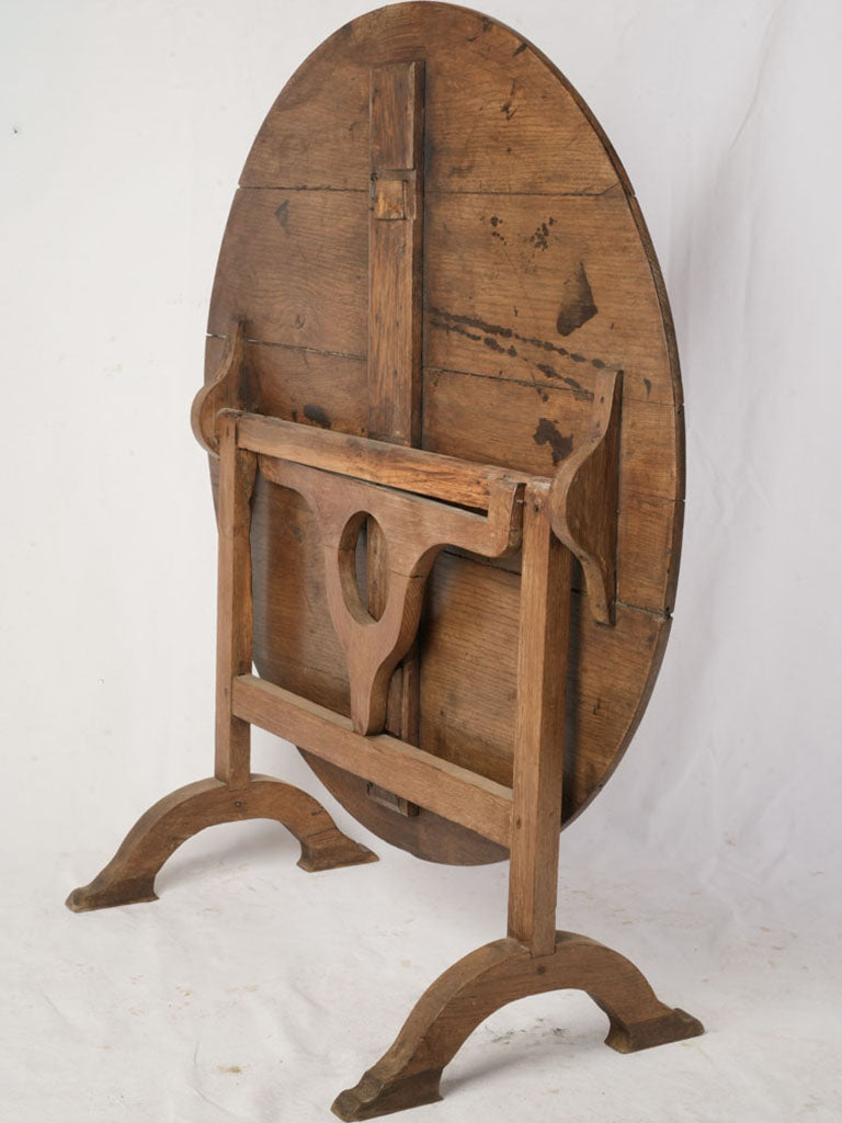 Early 20th-Century French Oak Winegrower’s Tilt-Top Table - 27¼" x 39½"