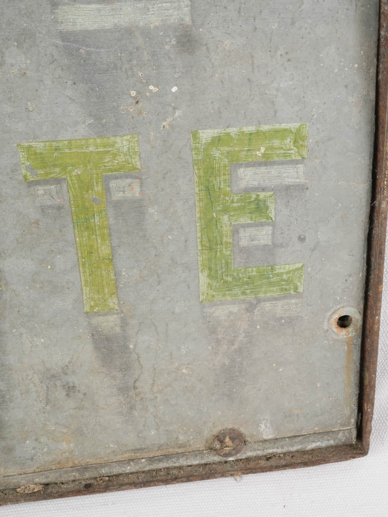 Patina rich buraliste shop sign  