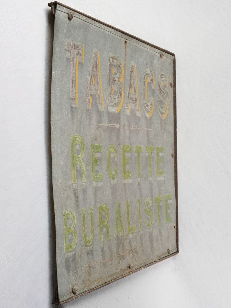 Weathered rectangular tobacco sign  