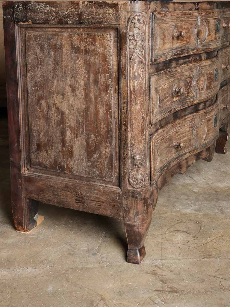 Vintage French marble top commode