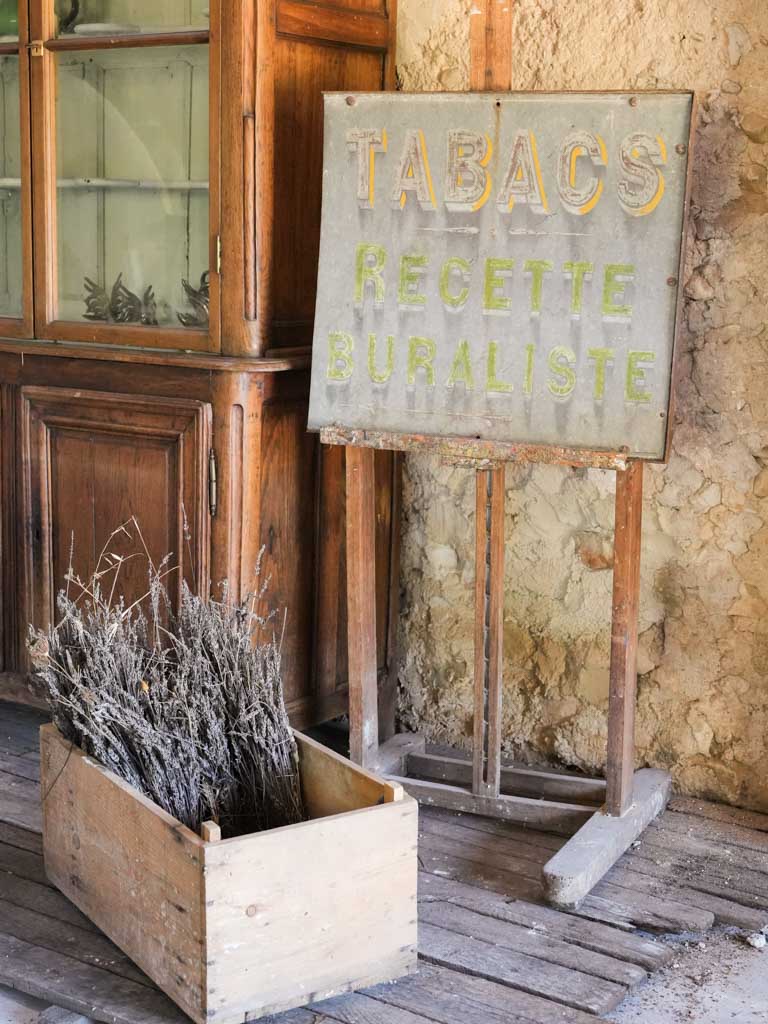 Nostalgic French storefront sign  