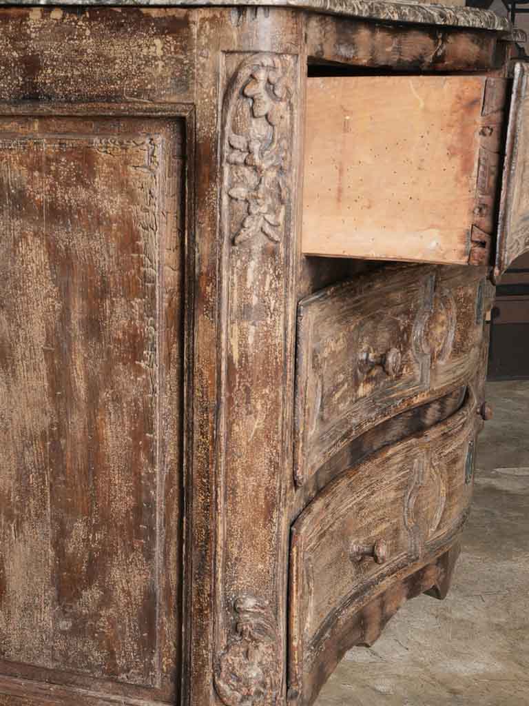 Classic 18th-century marble top commode
