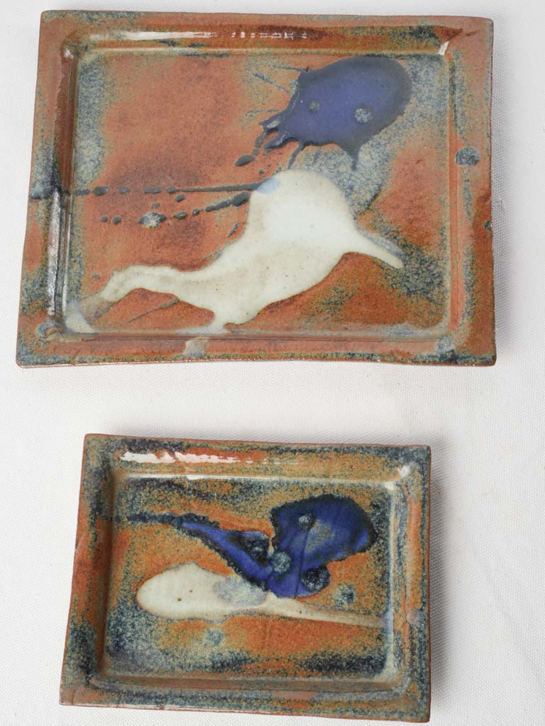Signature French studio stoneware trays  