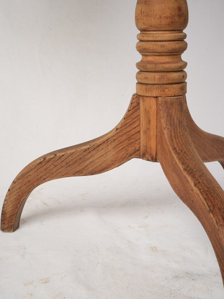 Quiet refined oak column table  