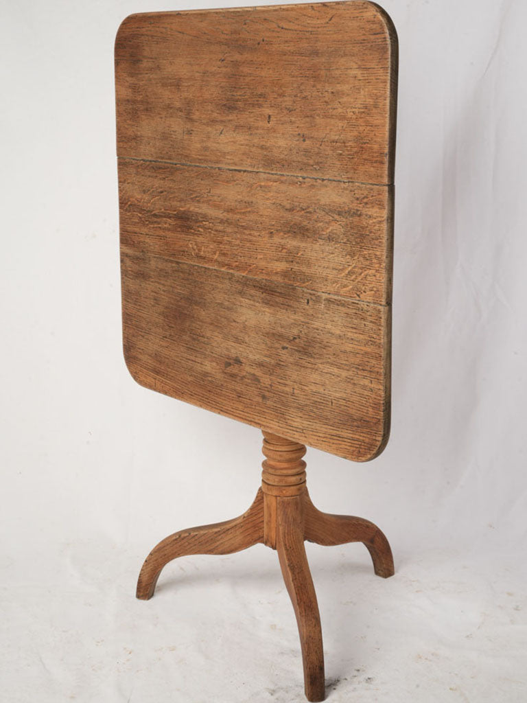 French honey-toned square tilt-top  