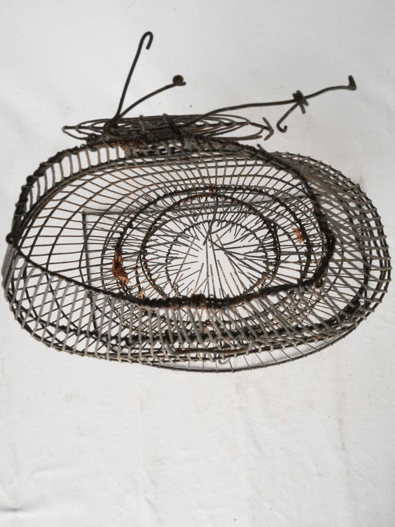 Coastal wirework fish trap home accent
