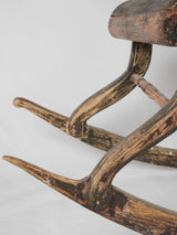 Rustic European wooden rocking chair