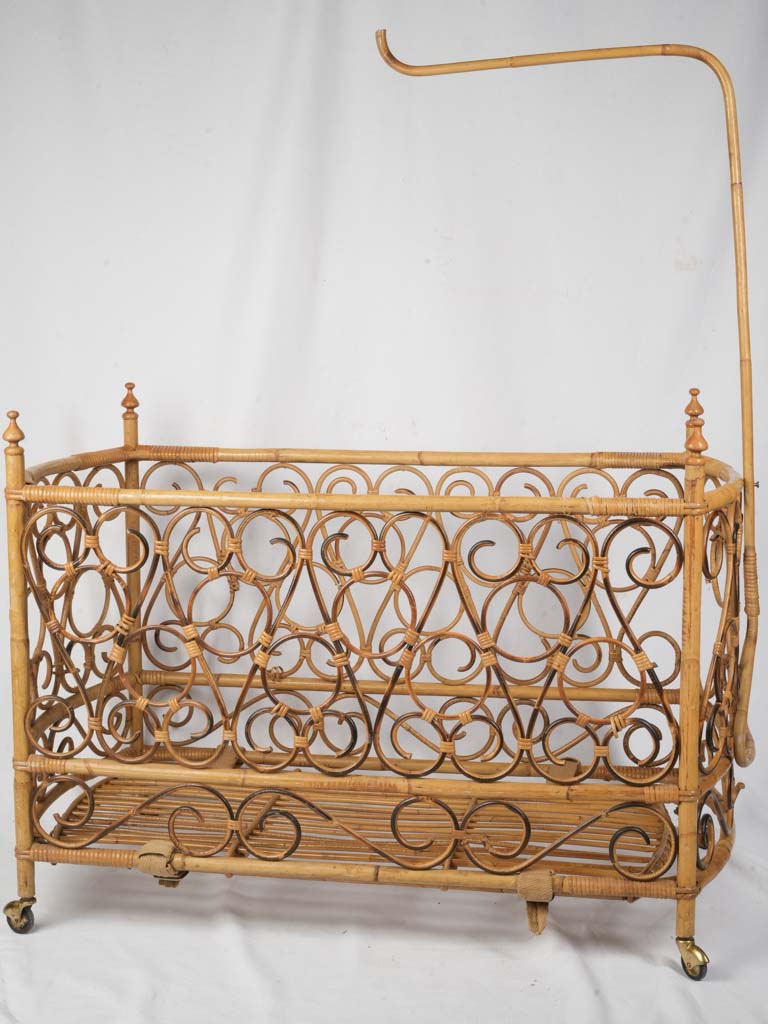 Antique airy rattan nursery piece  