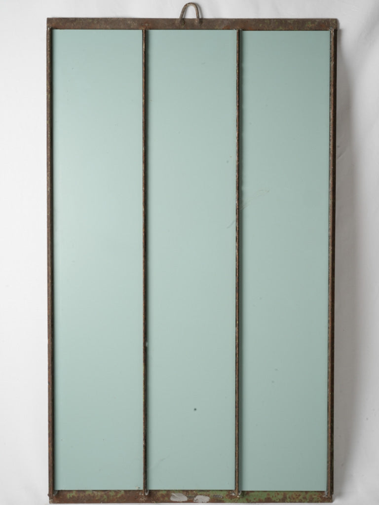 Speckled green finish antique mirror