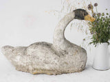 Large early 20th century garden sculpture of a swan 33½"