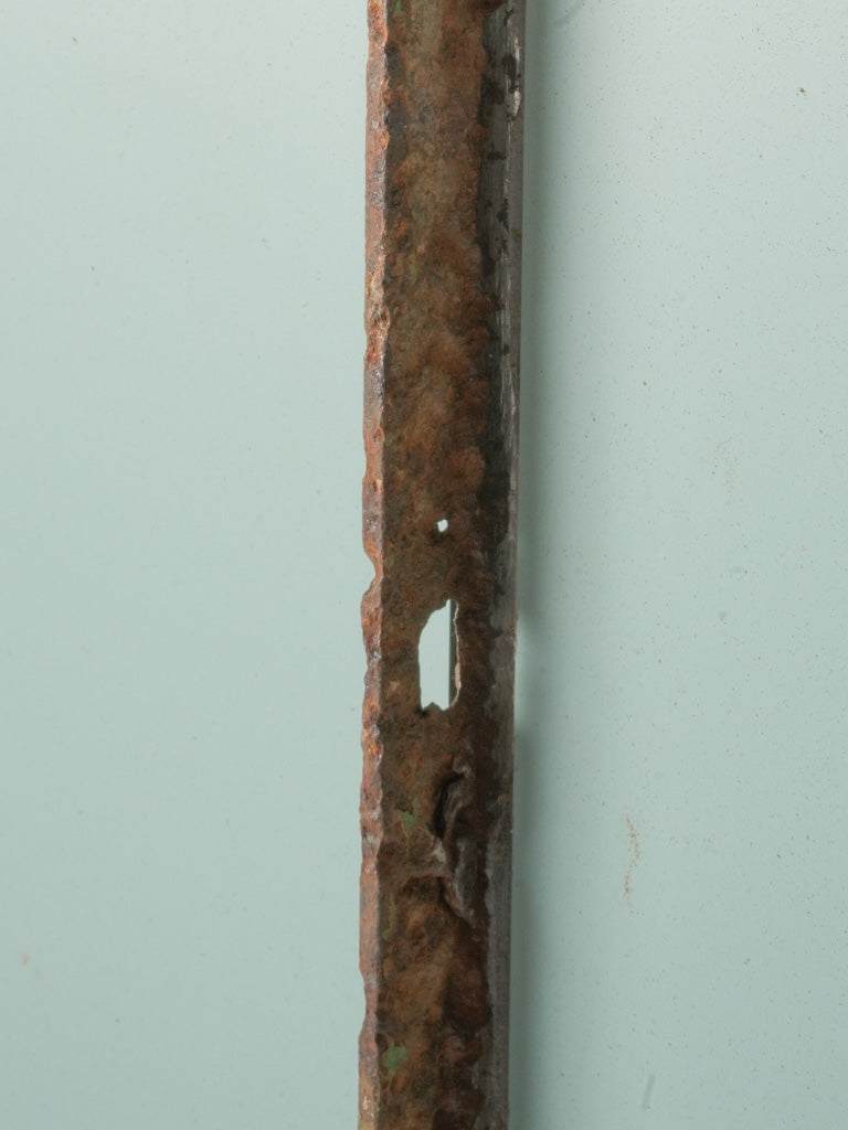 Weathered look iron reflective garden piece