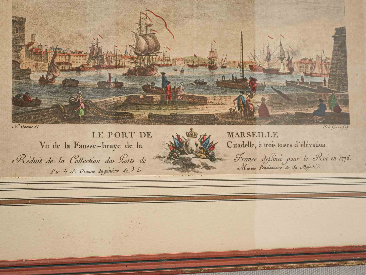 Colorful Hand-Colored Engraving