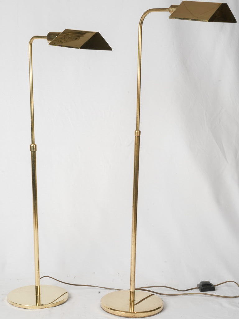 Two brass floor reading lamps – Chez Pluie