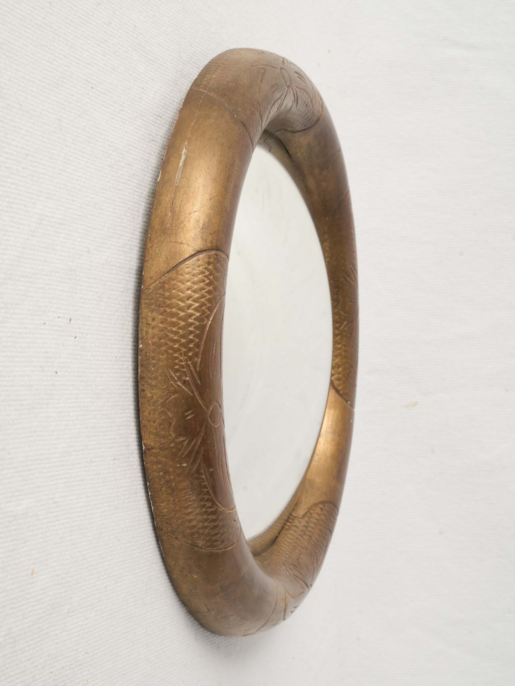 Elegant wooden-framed sorcerer’s mirror  