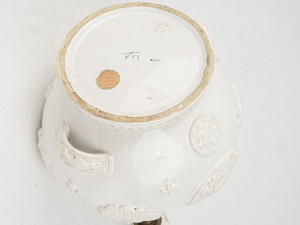 Collectible Émile Tessier Faïence Lamp